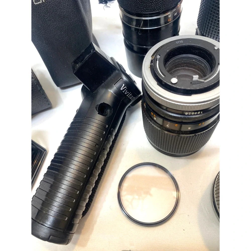 Lot of Vintage Camera Lenses Filters Cameras and Accessories